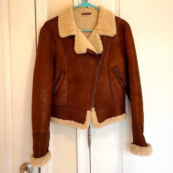 Bod & Christensen Genuine Shearling Aviator Jacket - Picture 2 of 12
